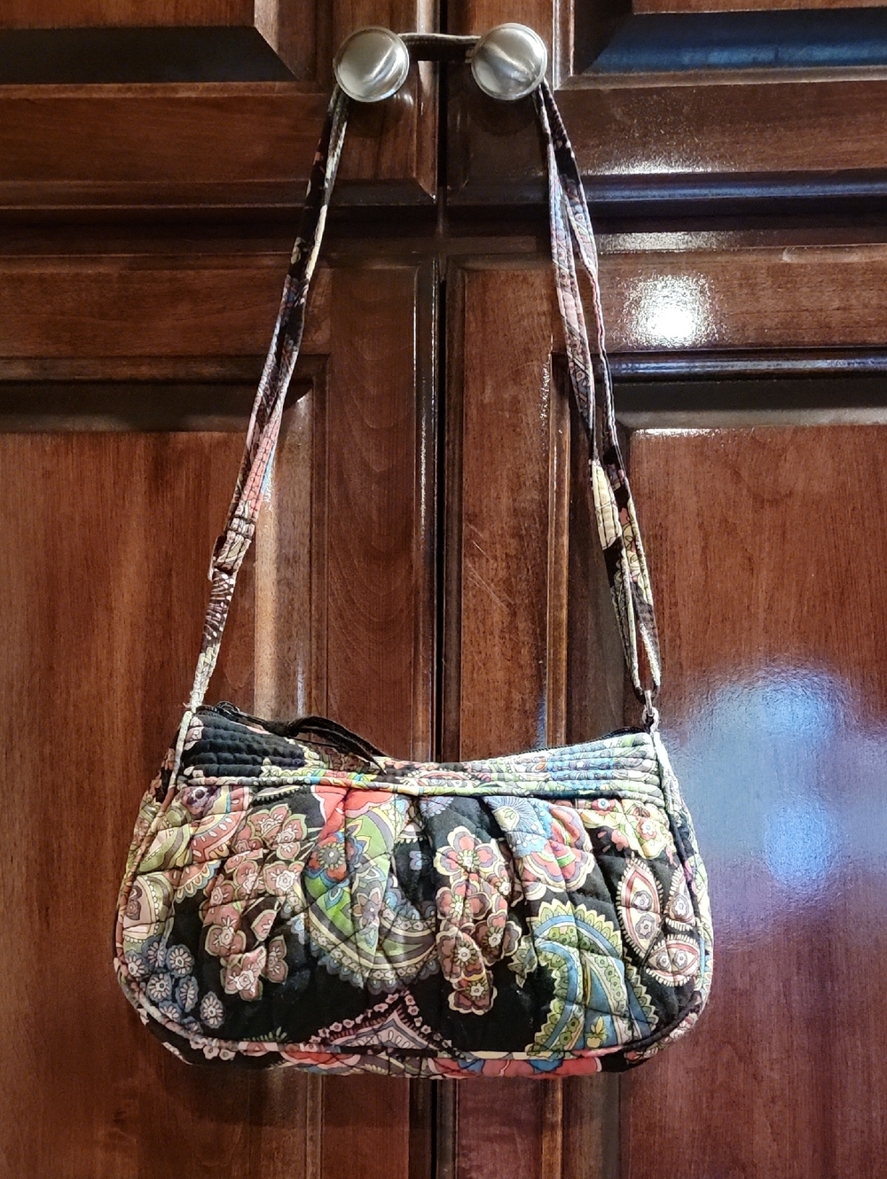 Vera Bradley- Quilted Paisley Crossbody Shoulder Bag in Multicolor